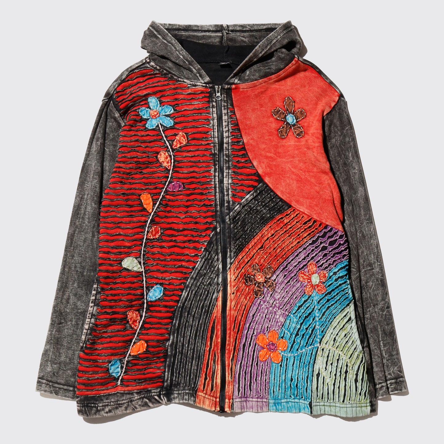 vintage flower goa hoodie