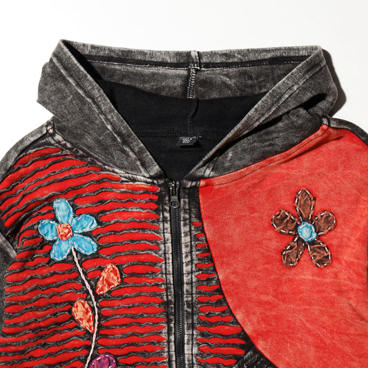 vintage flower goa hoodie