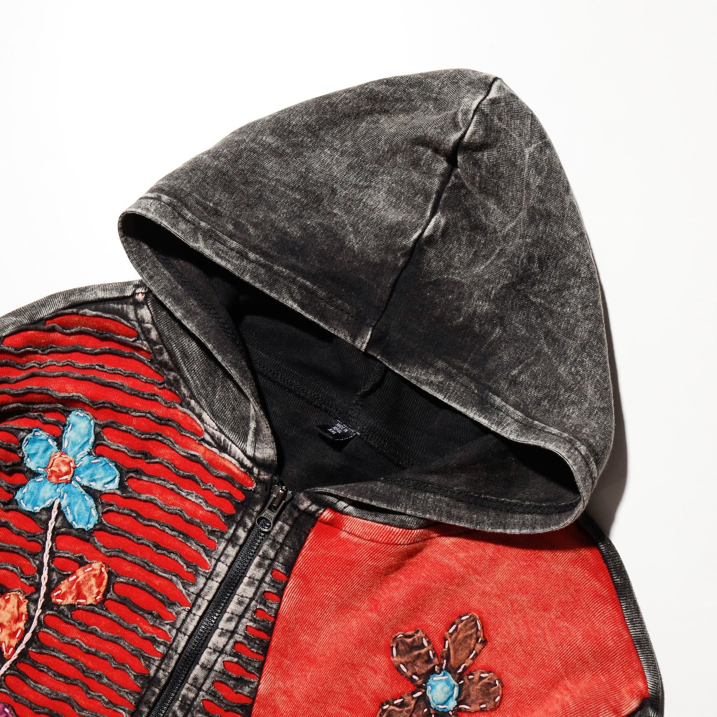vintage flower goa hoodie