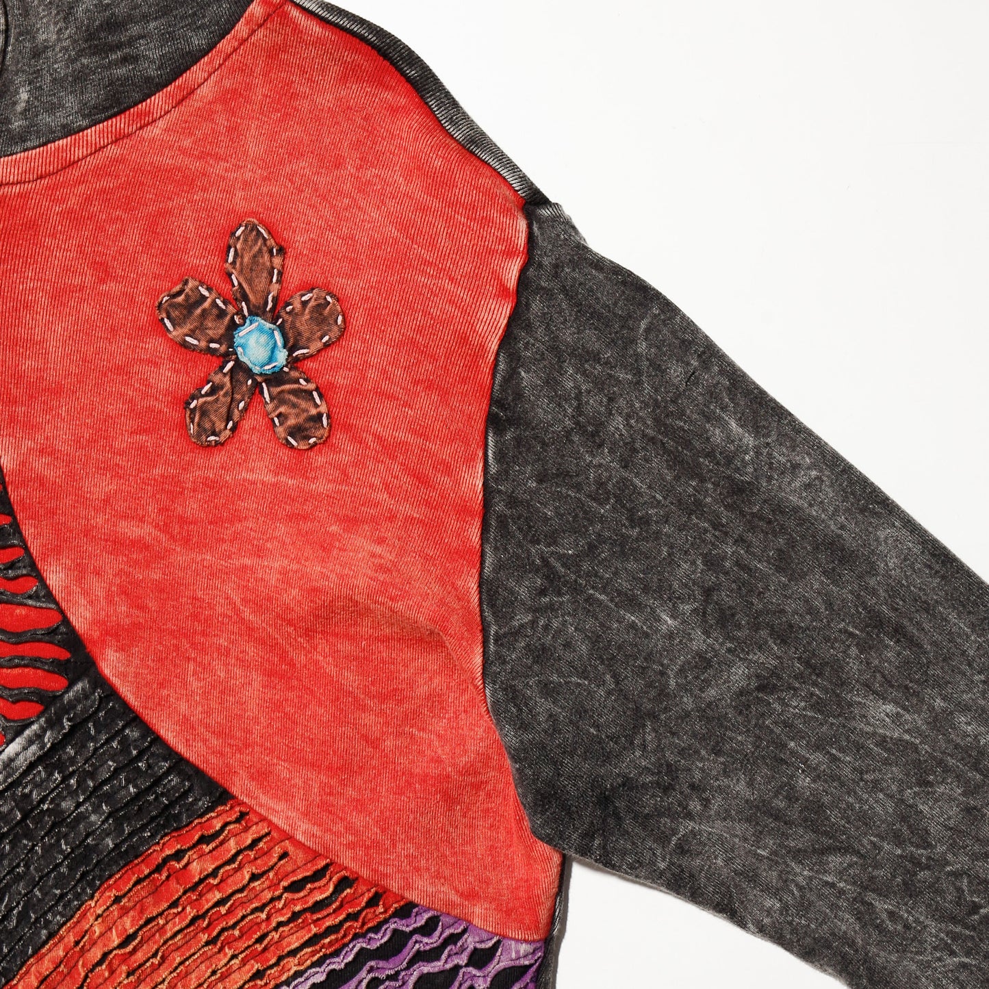vintage flower goa hoodie