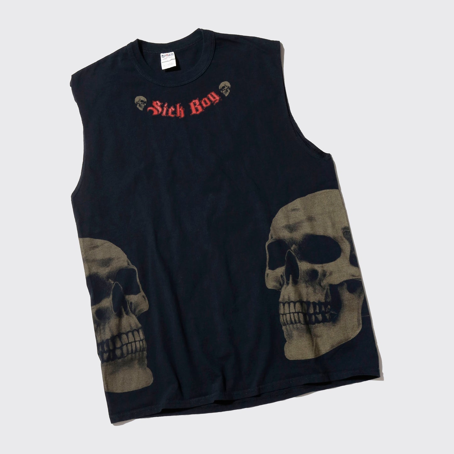 vintage 00's "sick boy" skull n/s t-shirt