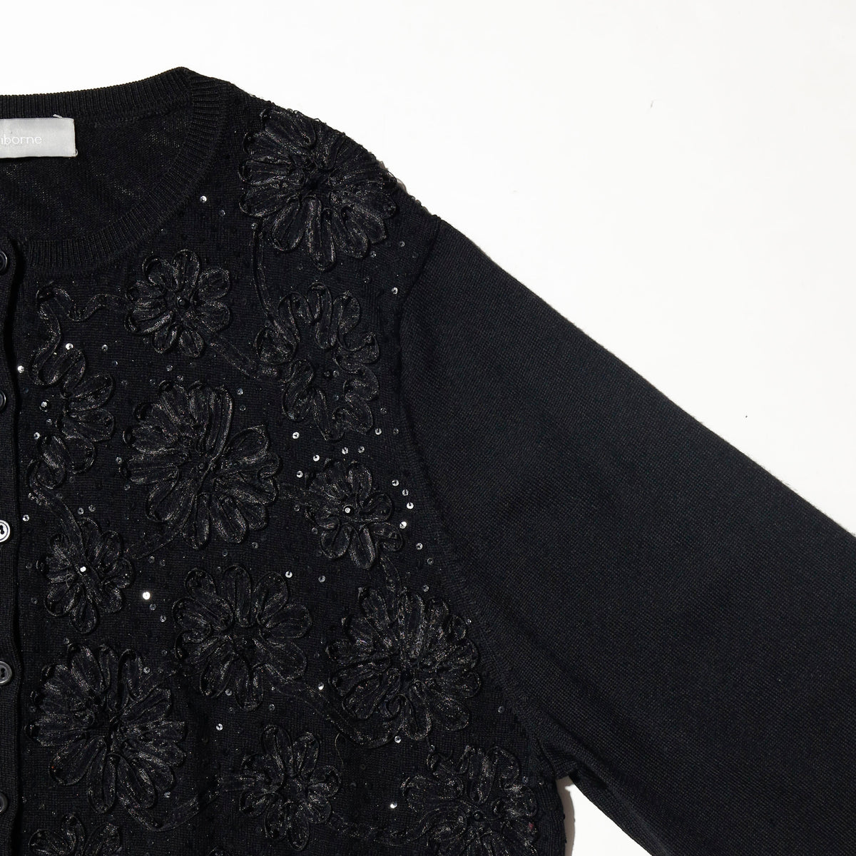 vintage cropped flower bijou cardigan