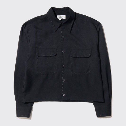 vintage 90's smocky joes stitched wide shirt
