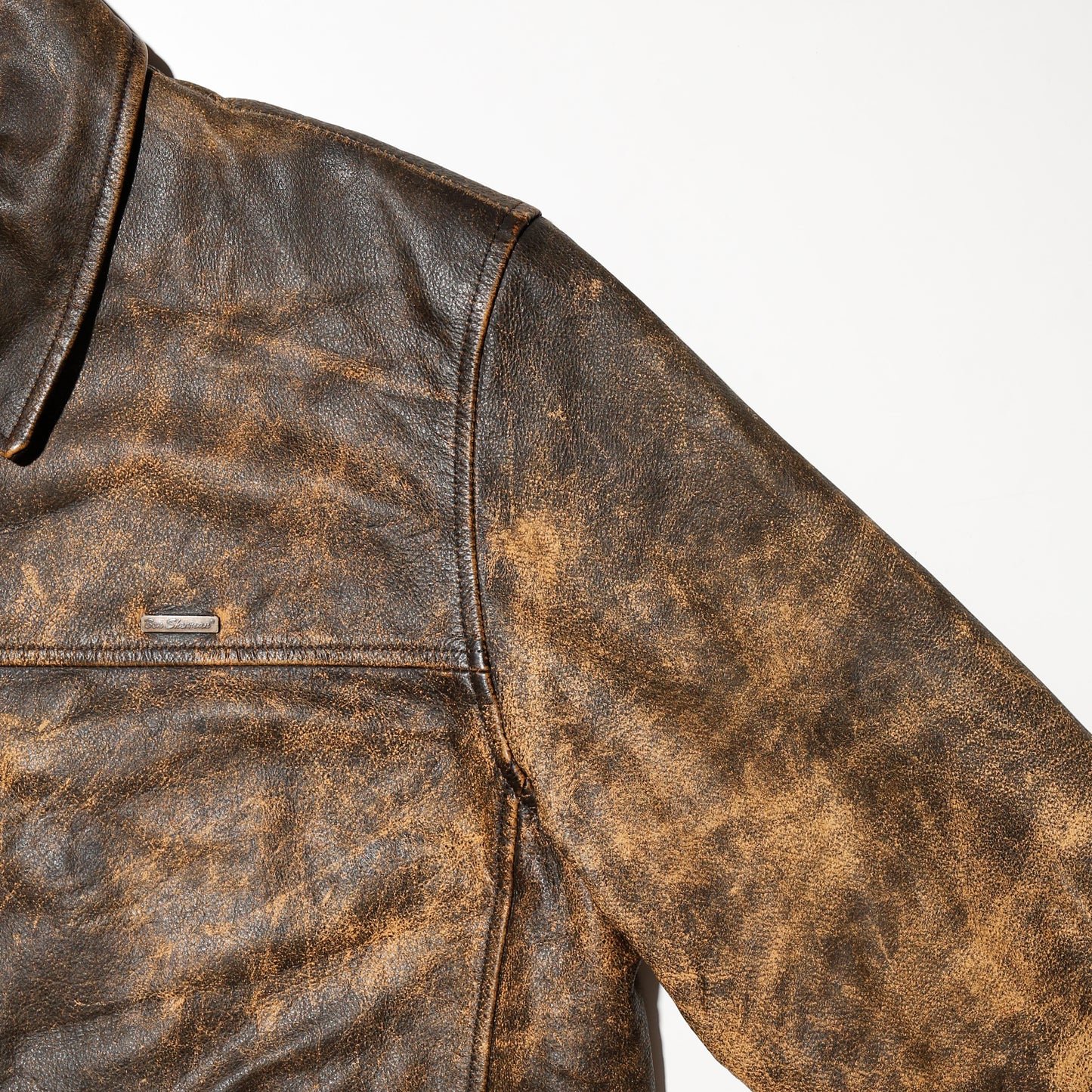 vintage ben sherman fadded leather jacket