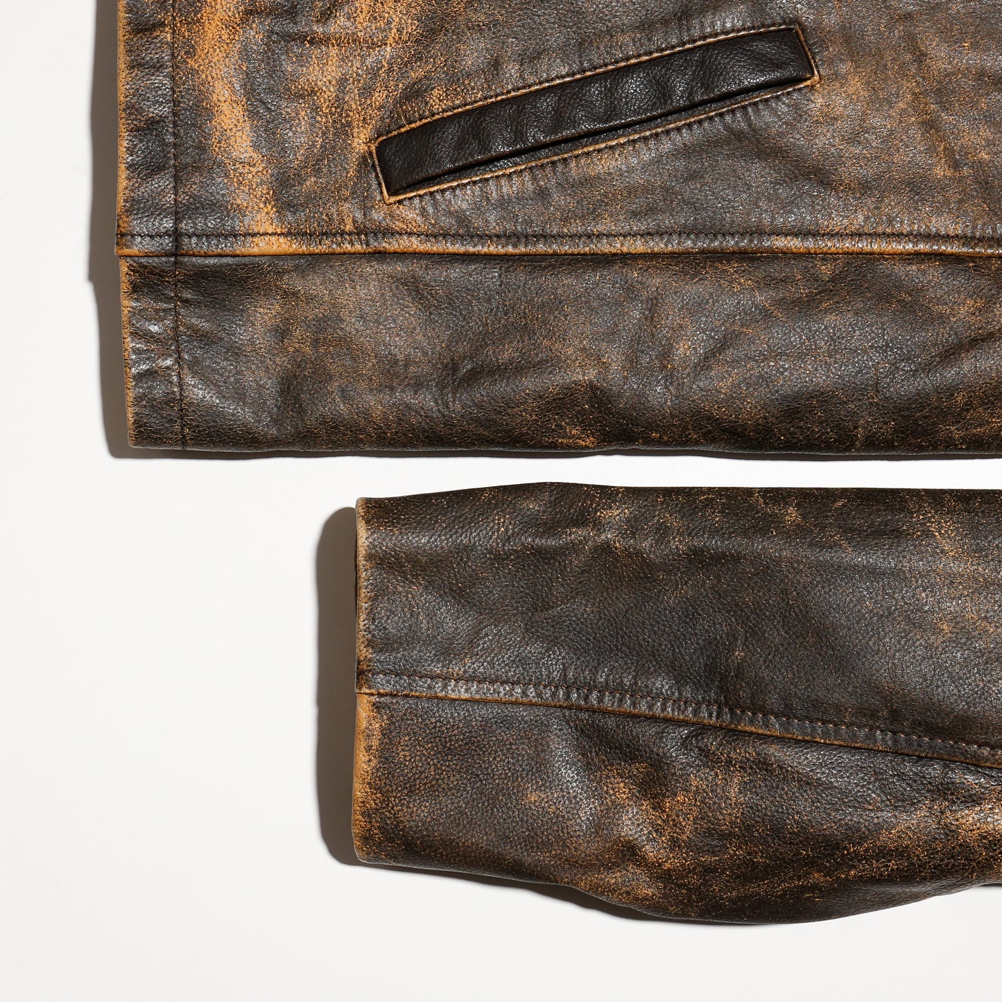 vintage ben sherman fadded leather jacket