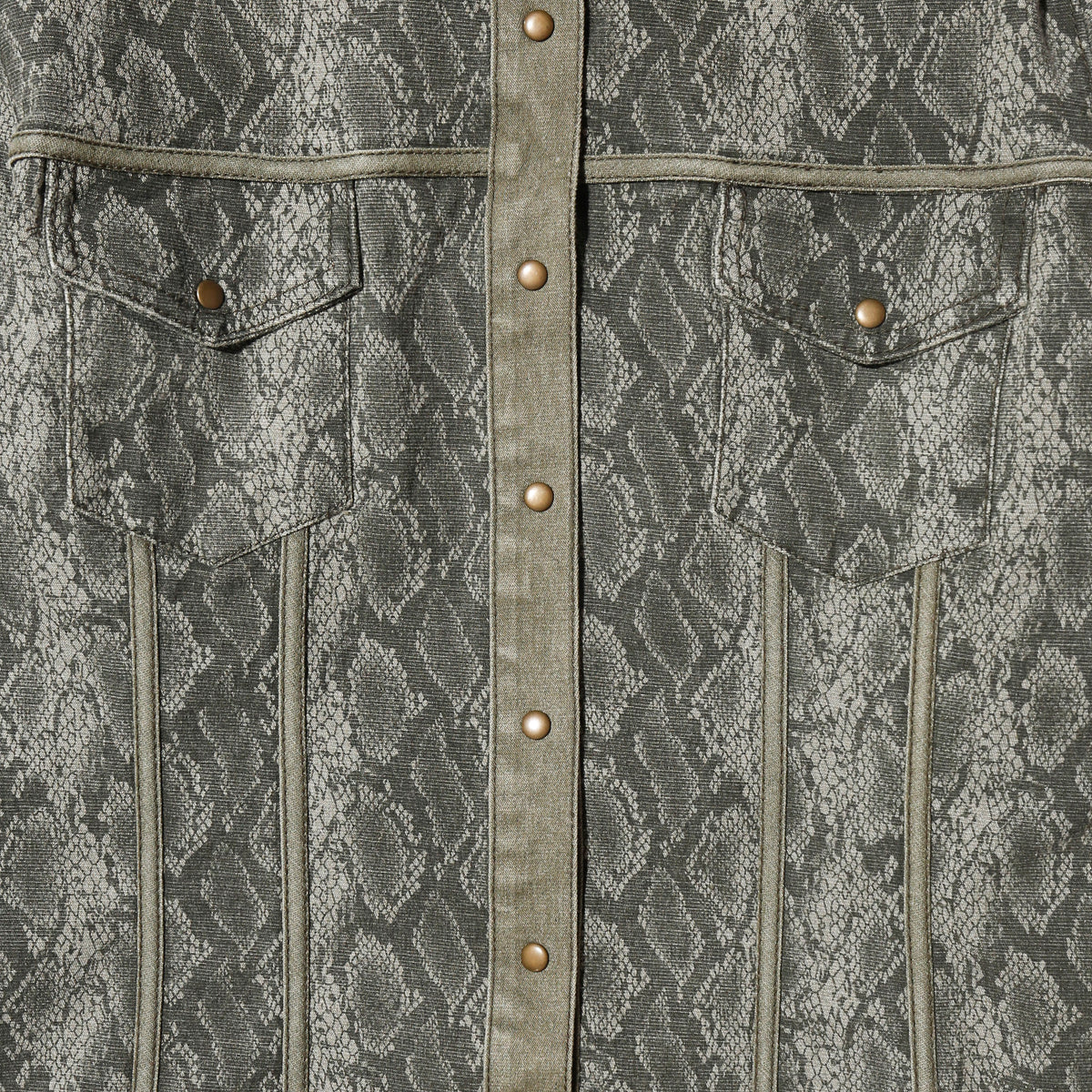 vintage python trucker shirt jacket