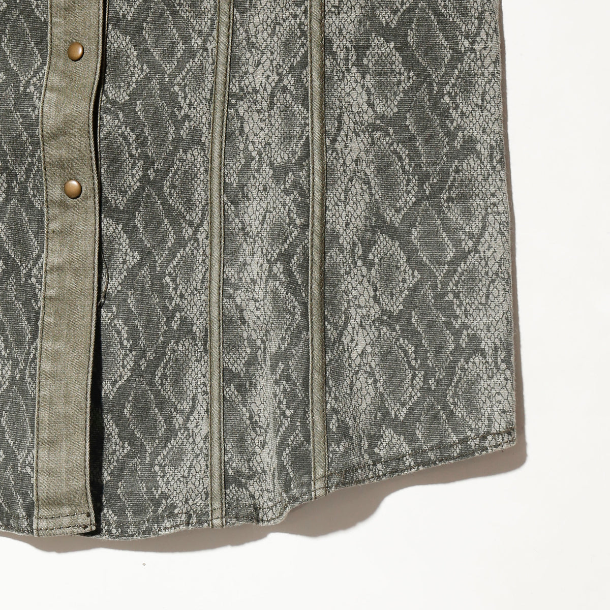 vintage python trucker shirt jacket