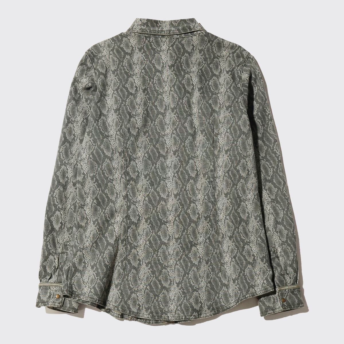 vintage python trucker shirt jacket