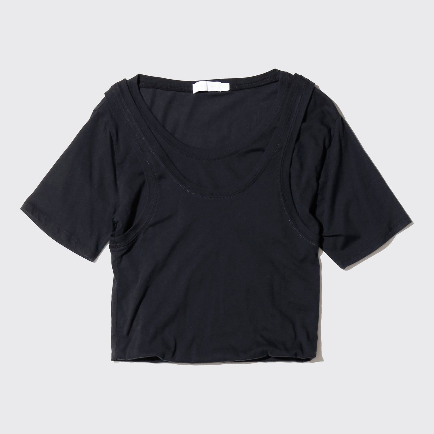 vintage cropped layered t-shirt