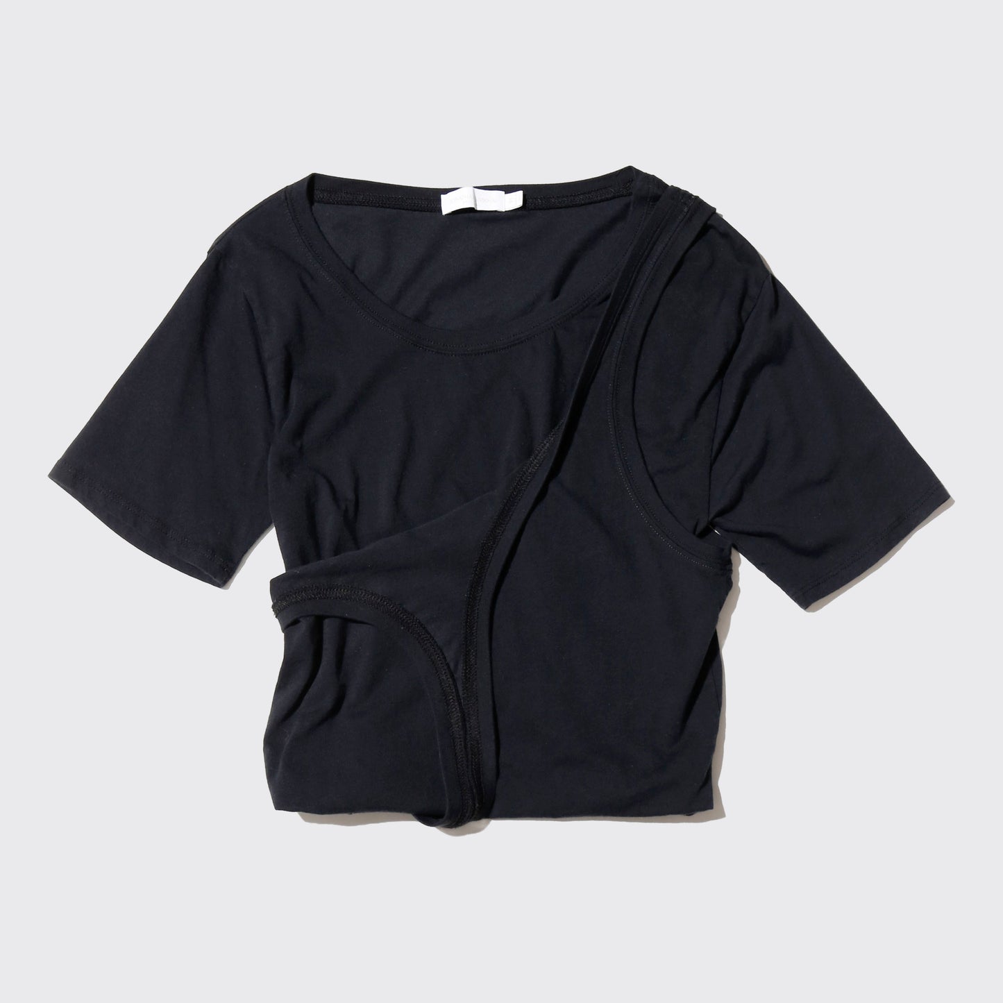 vintage cropped layered t-shirt