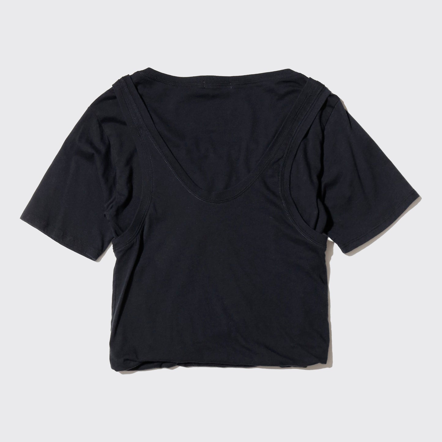 vintage cropped layered t-shirt