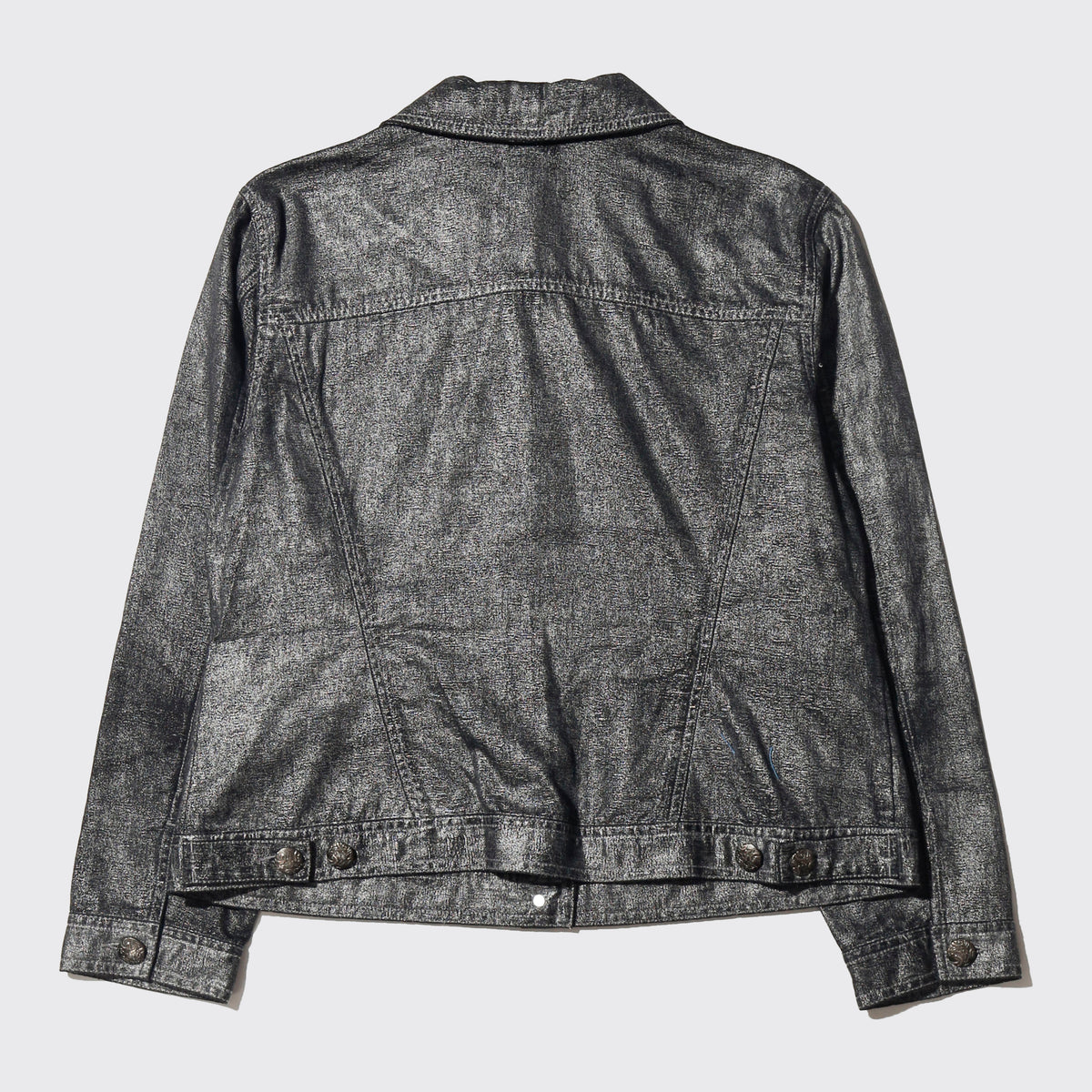 vintage chico's dust luster trucker jacket