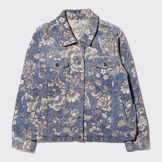 vintage floral gobelin truker jacket
