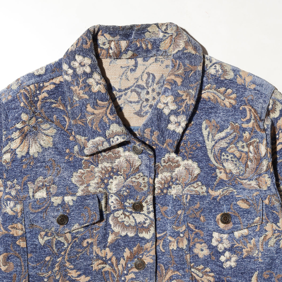 vintage floral gobelin truker jacket
