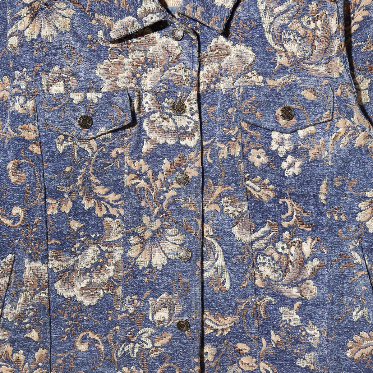 vintage floral gobelin truker jacket