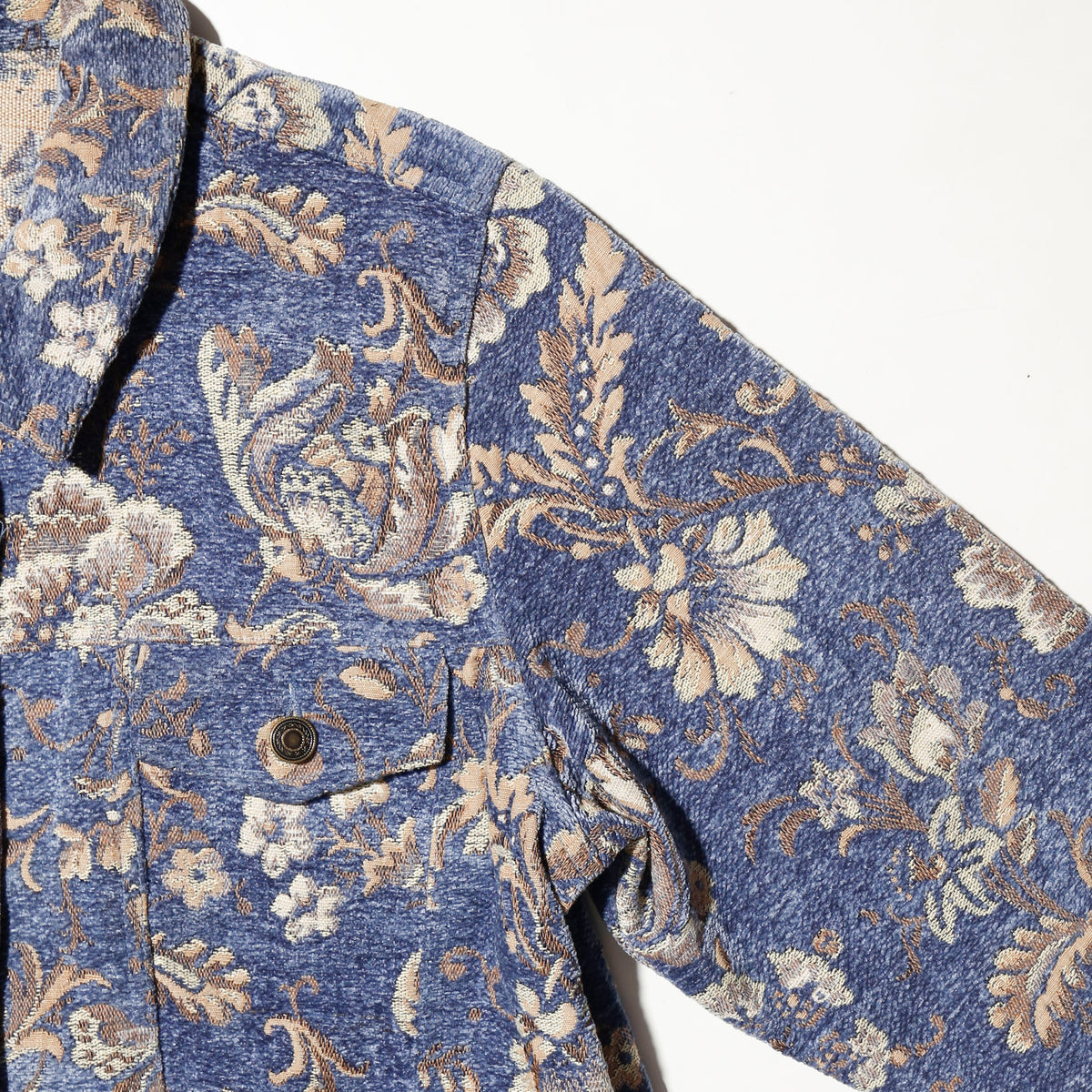 vintage floral gobelin truker jacket