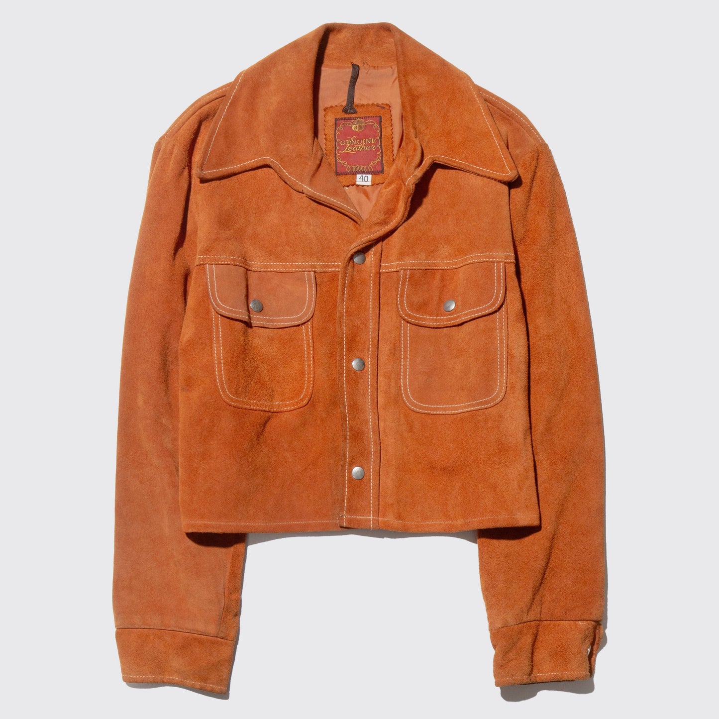 vintage 70's suede trucker jacket