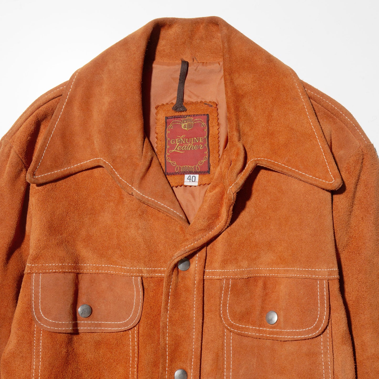 vintage 70's suede trucker jacket