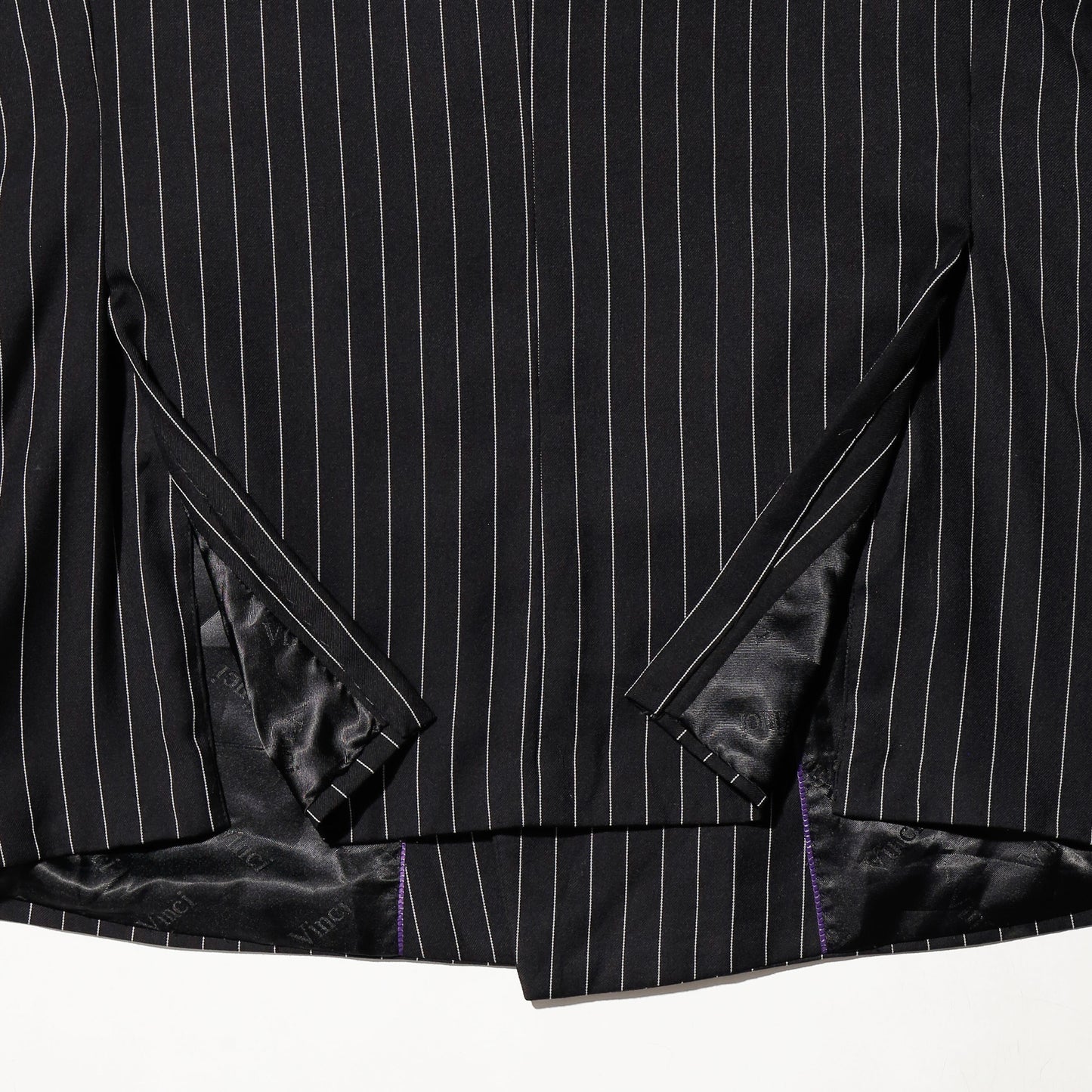 vintage stripe double breasted tailored jacket