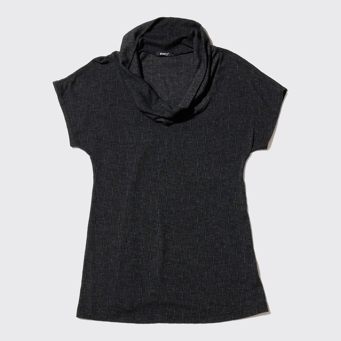 vintage stripe cowl neck h/s
