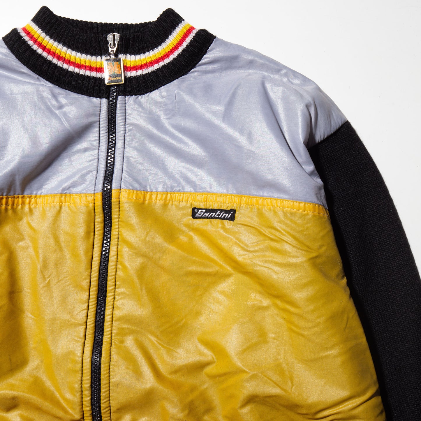 vintage tricolor cycling track jacket