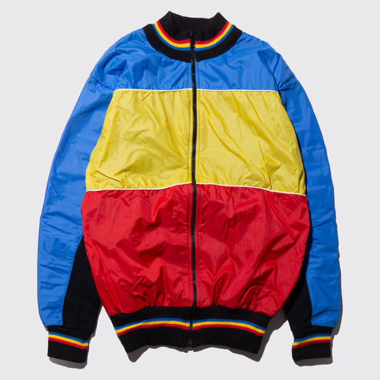 vintage tricolor cycling track jacket