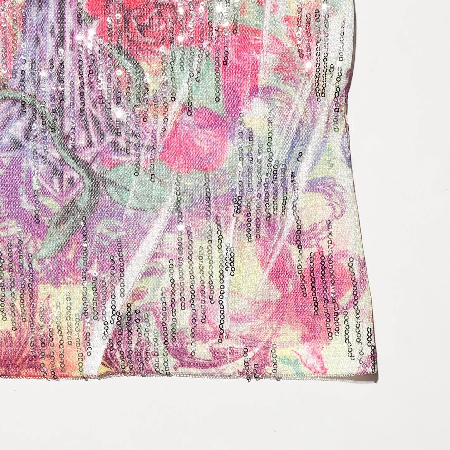 vintage spangle tatoo layered sheer l/s