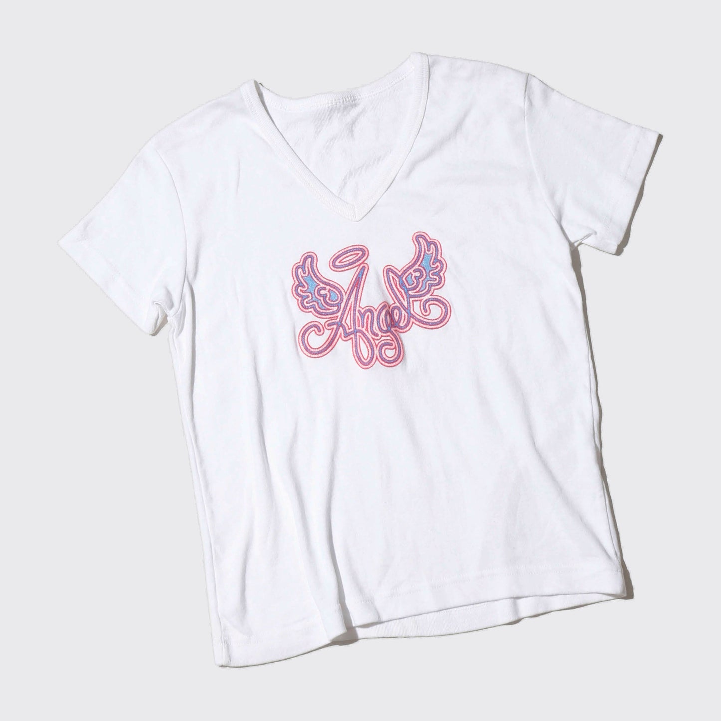 vintage puff glitter "angel" tiny t-shirt