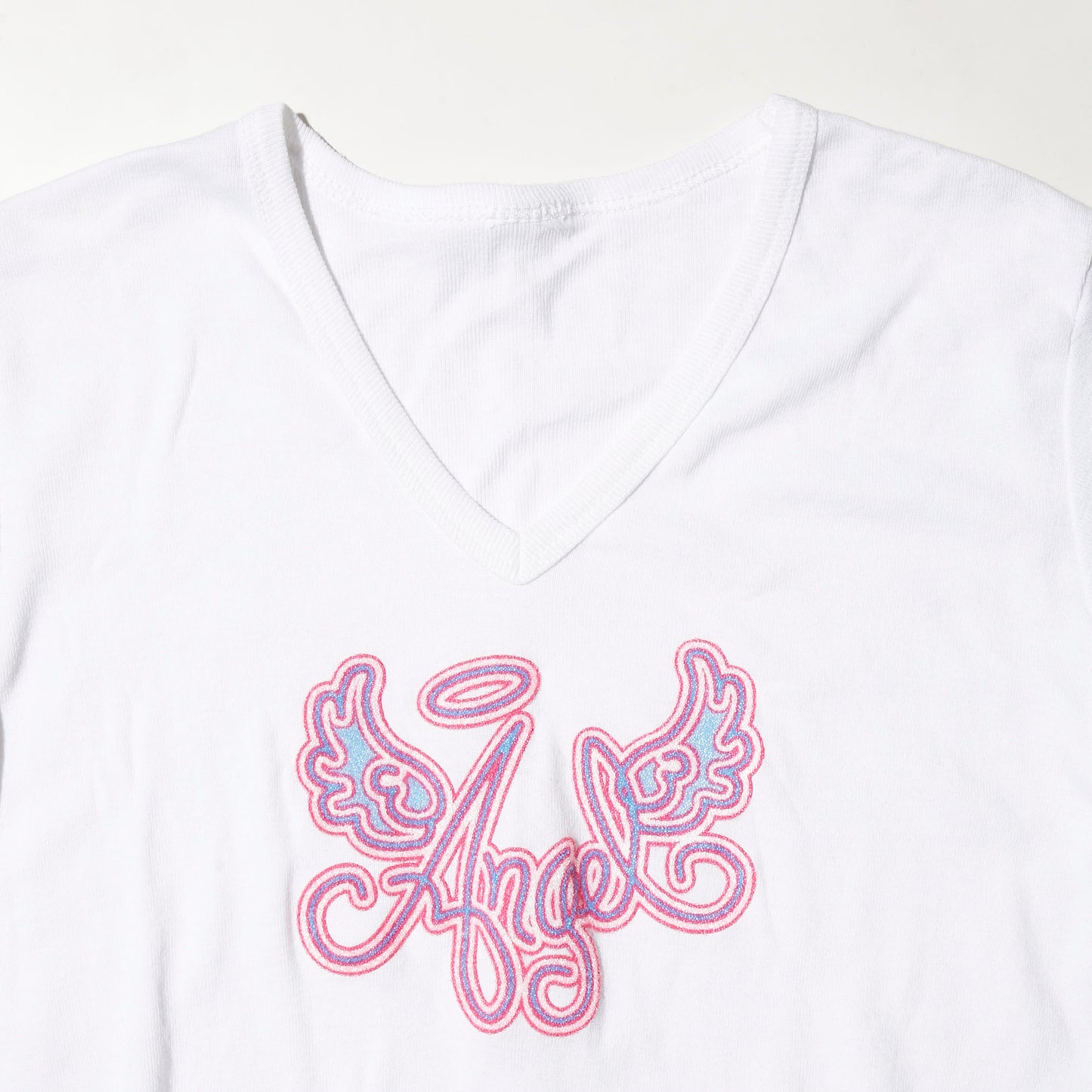 vintage puff glitter "angel" tiny t-shirt
