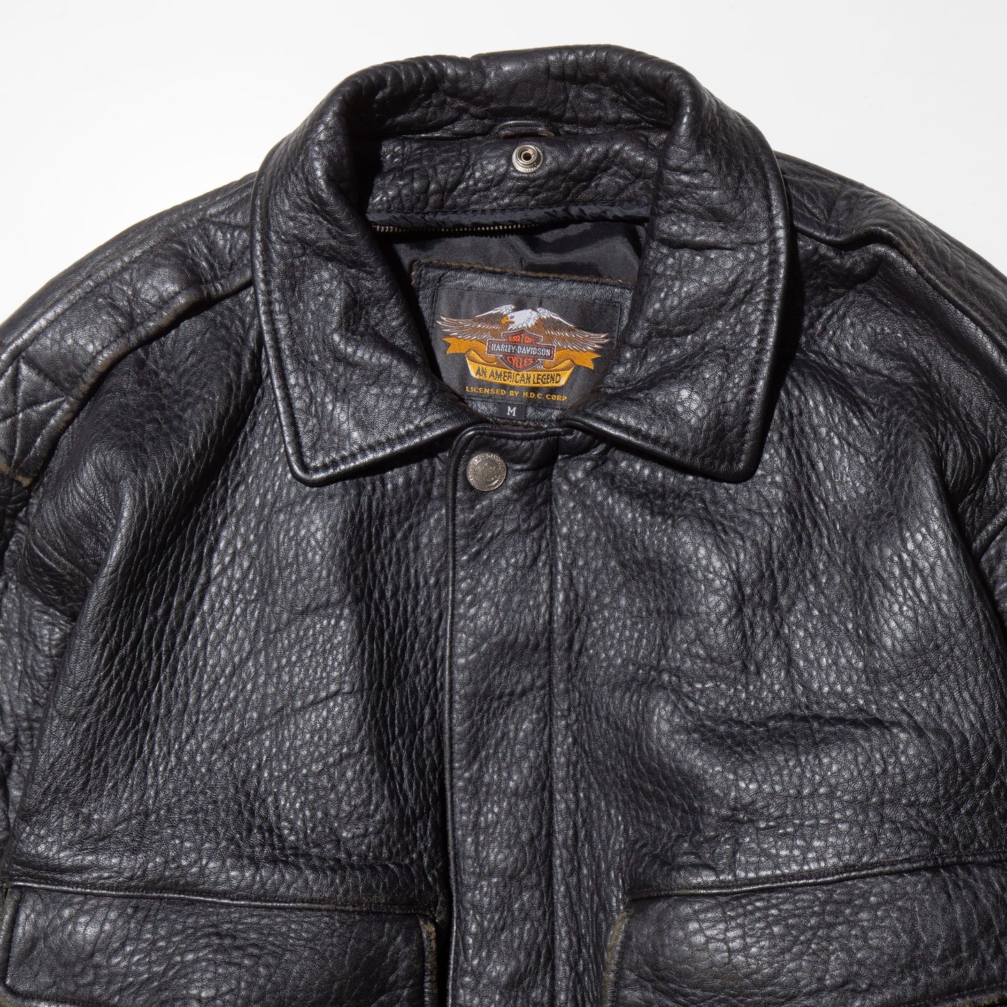 vintage harley daividson loose leather jacket