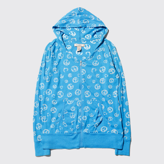 vintage 00's peace zip hoodie