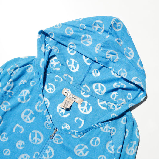 vintage 00's peace zip hoodie