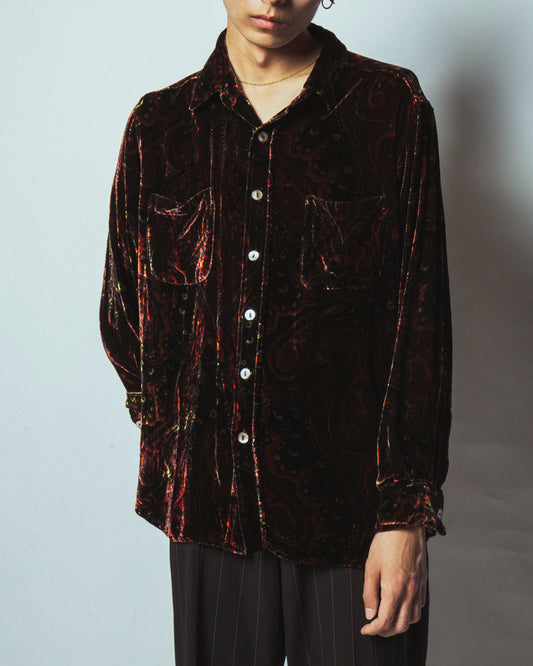 vintage paisley velour shirt