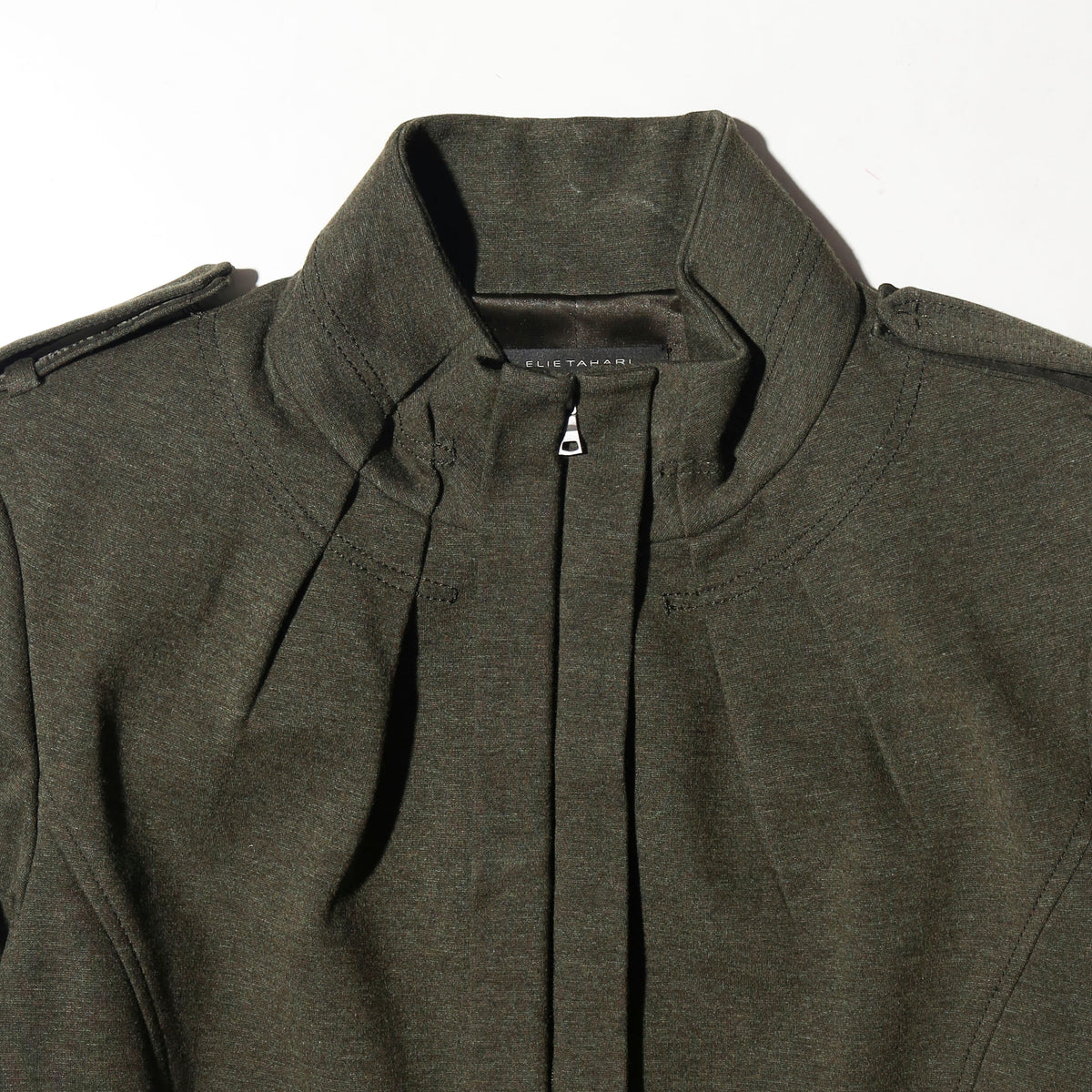 vintage cropped pleats officer jacket