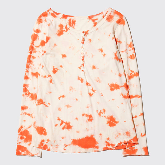 vintage dyed henry neck l/s cut sew