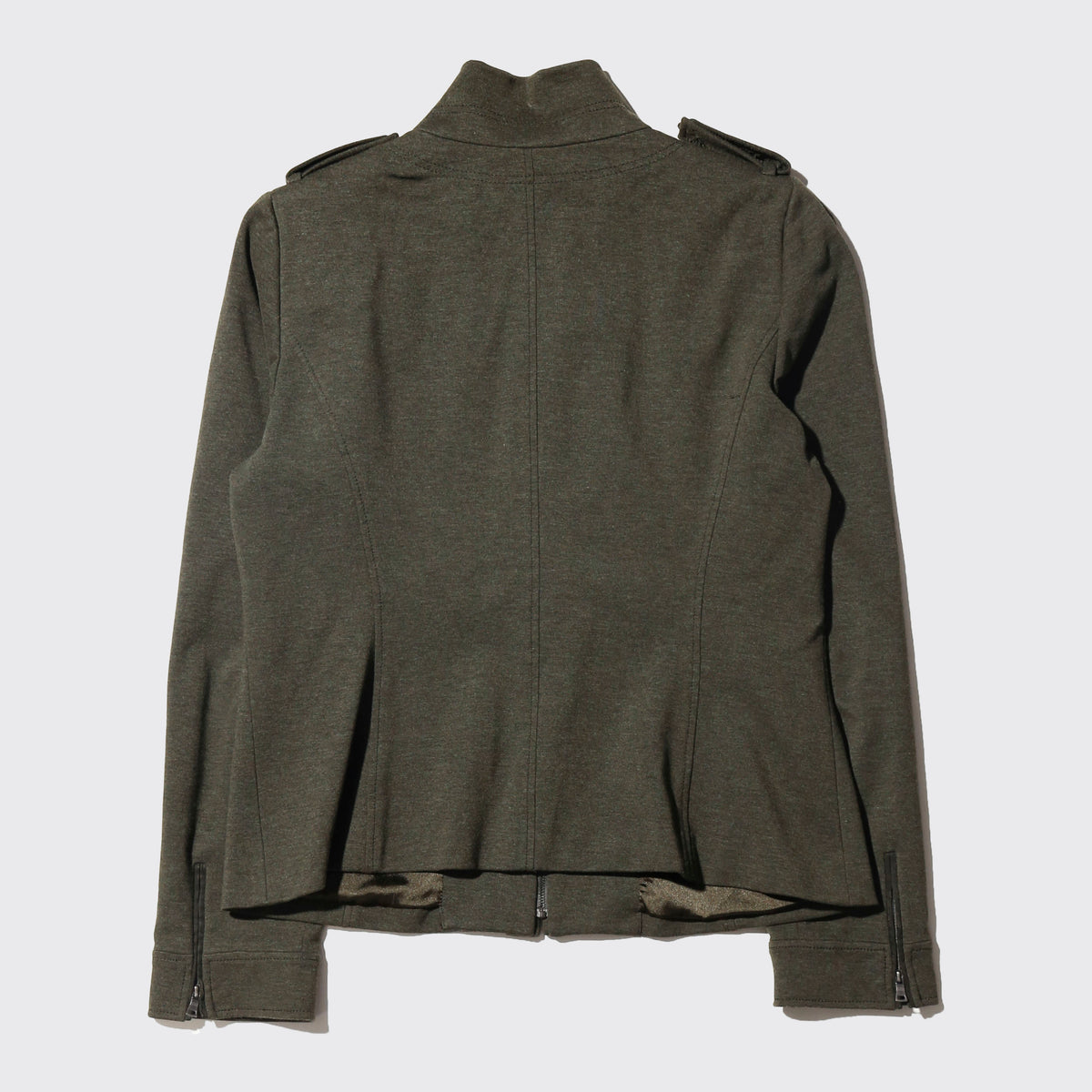 vintage cropped pleats officer jacket