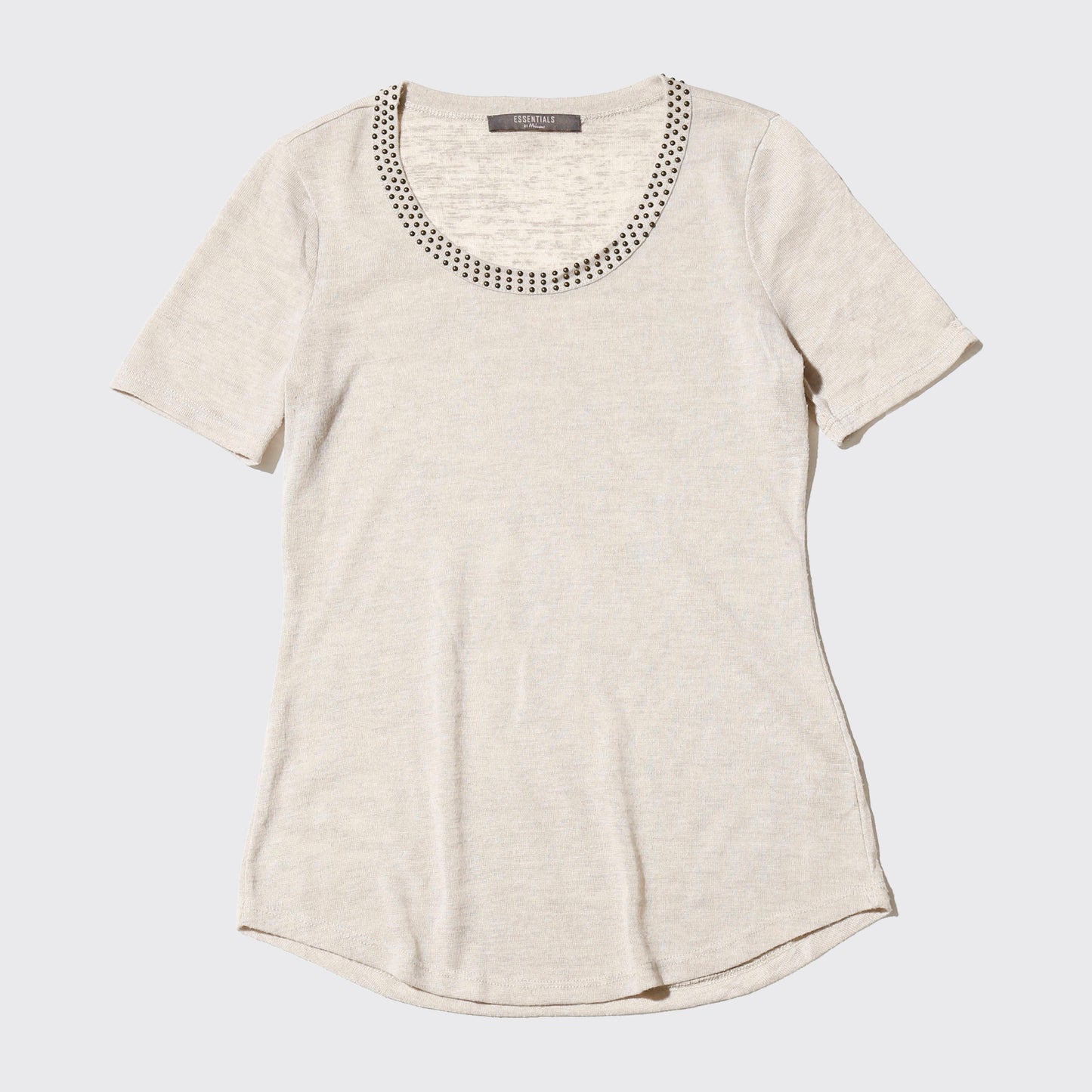 vintage studs neck cut sew