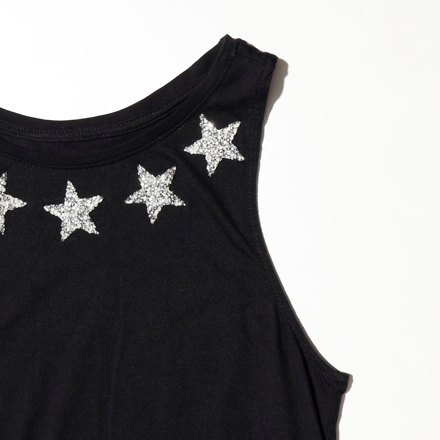 vintage glitter star tank top
