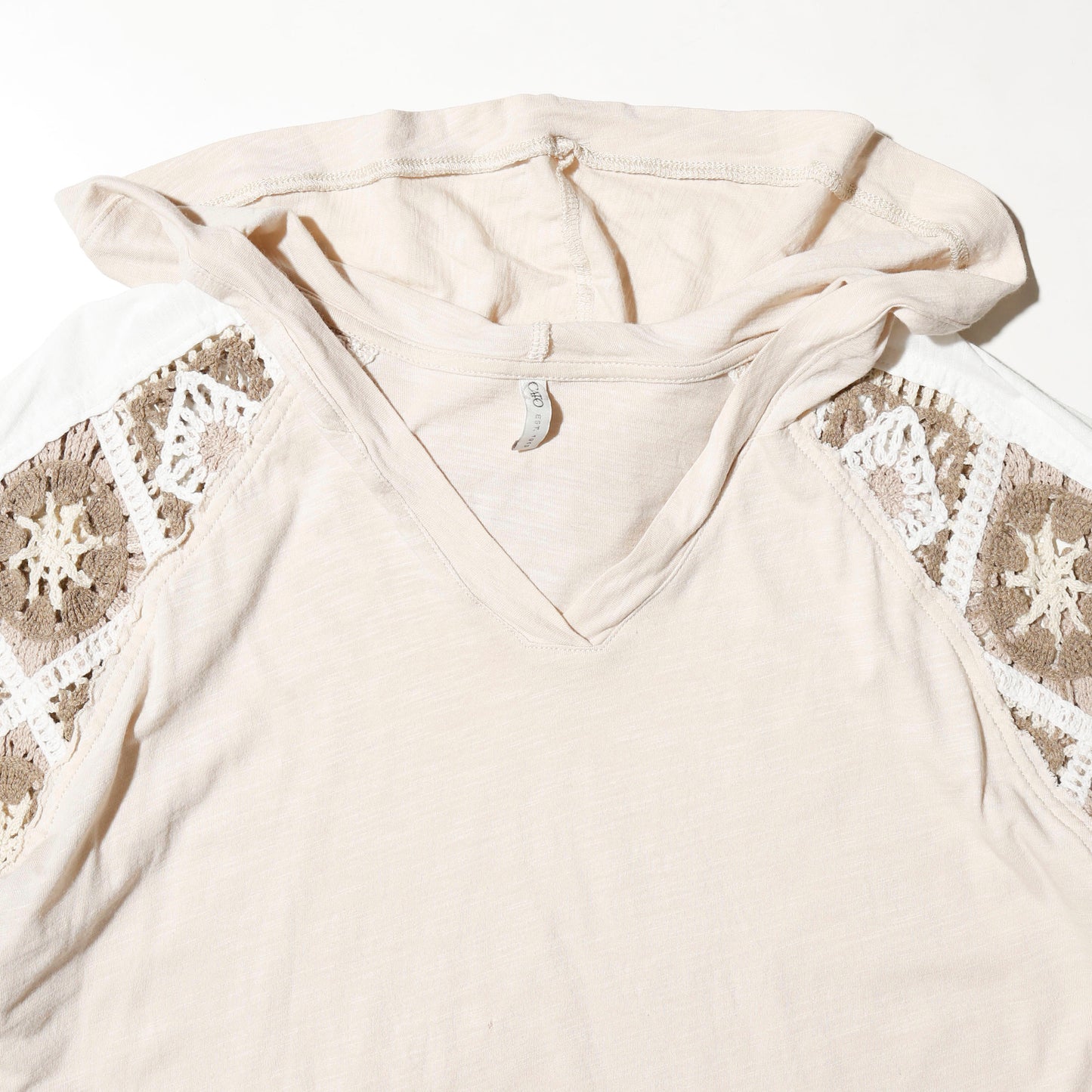 vintage crochet hooded cut sew