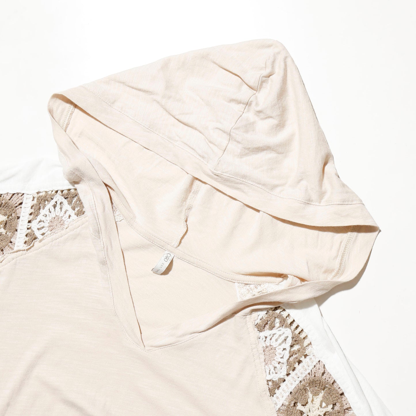 vintage crochet hooded cut sew