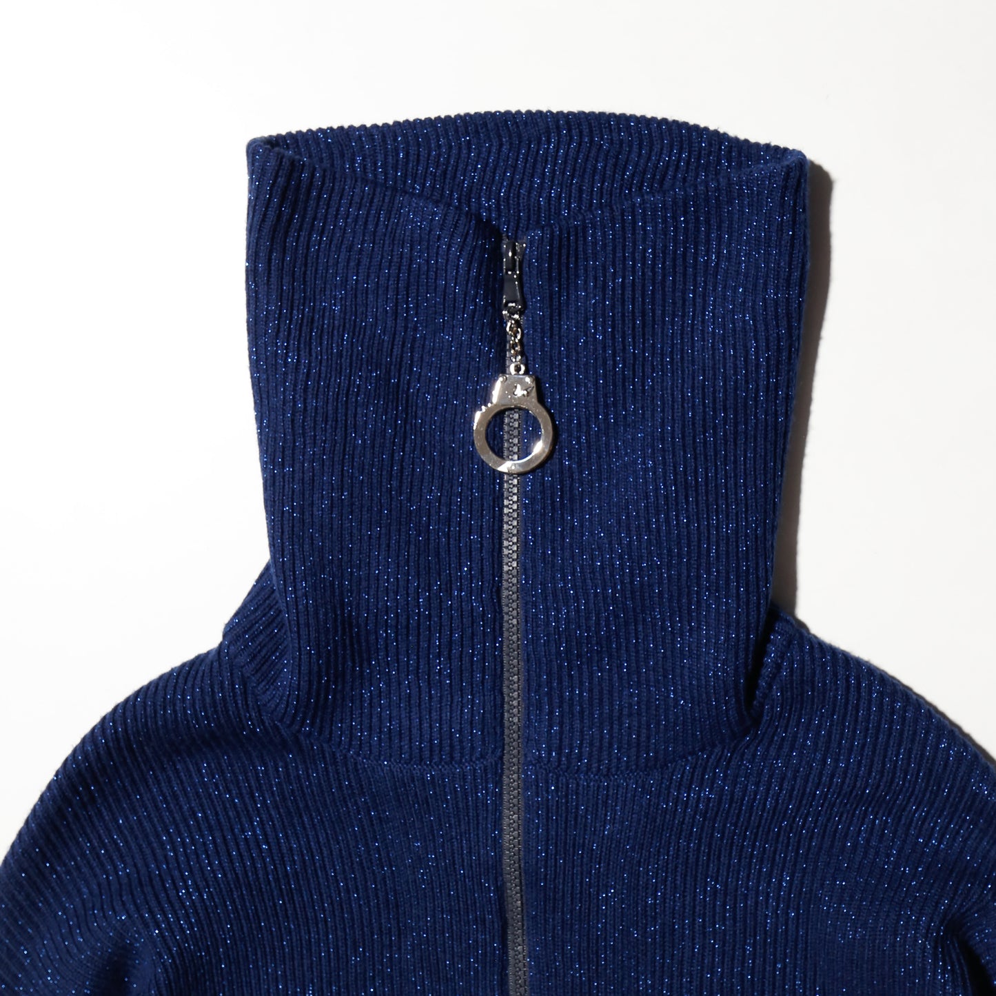 vintage handcuffs lame rib knit jacket
