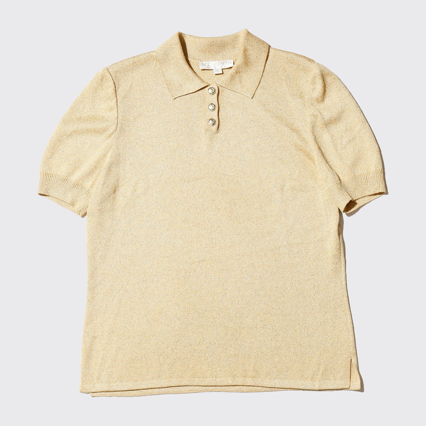 vintage shinny knit polo h/s