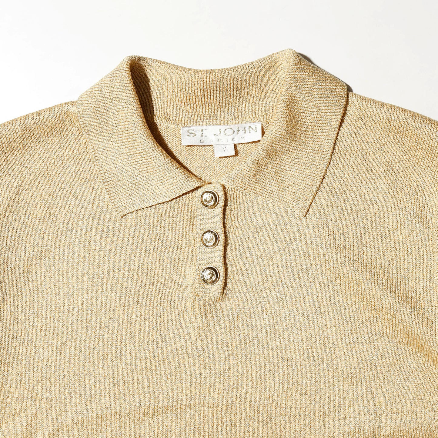 vintage shinny knit polo h/s