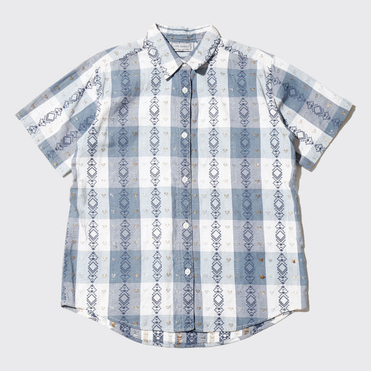 vintage jane ashley love check h/s shirt