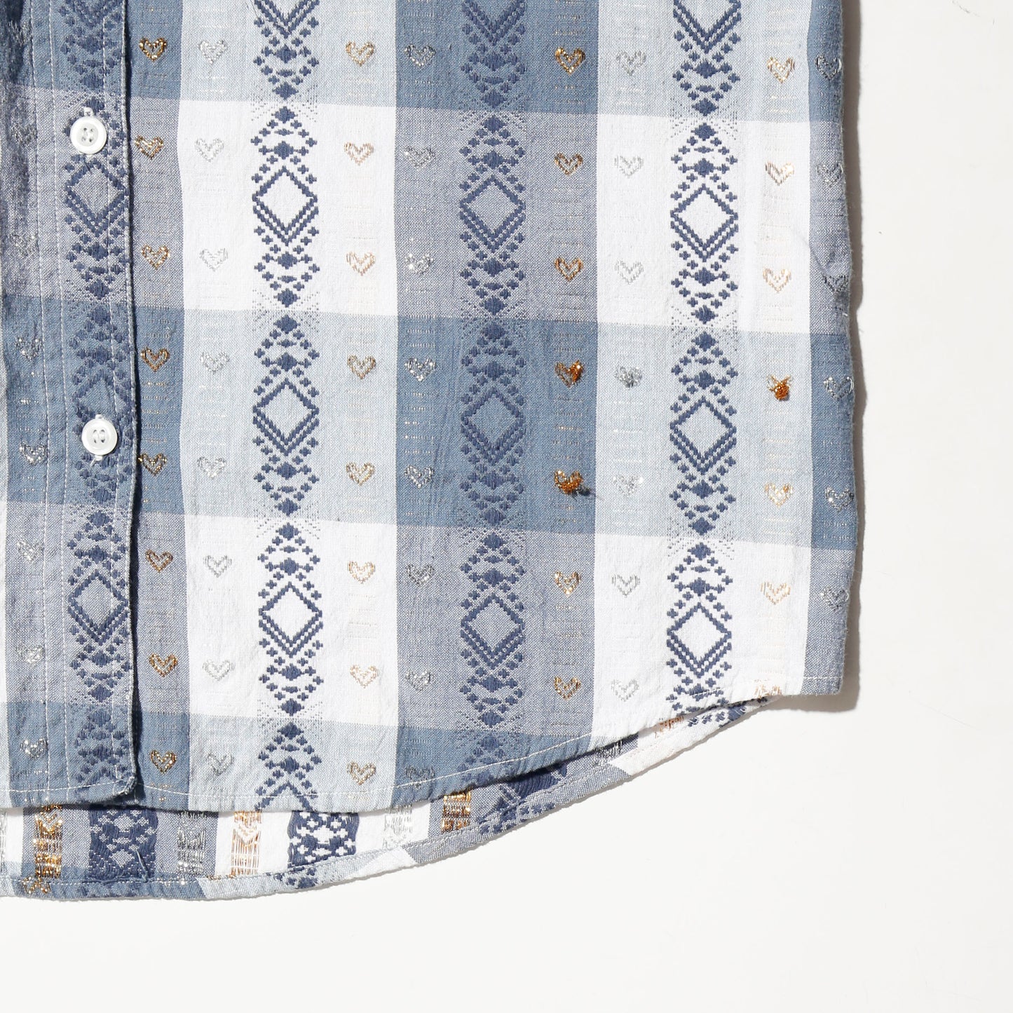 vintage jane ashley love check h/s shirt