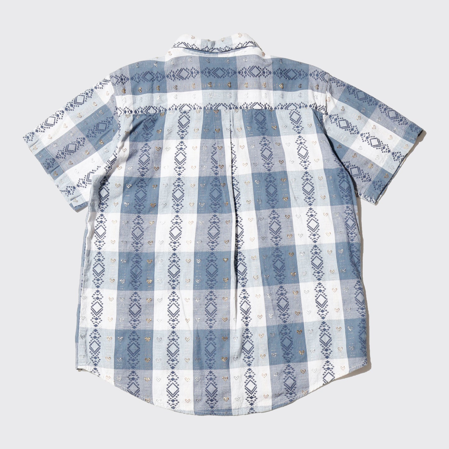 vintage jane ashley love check h/s shirt