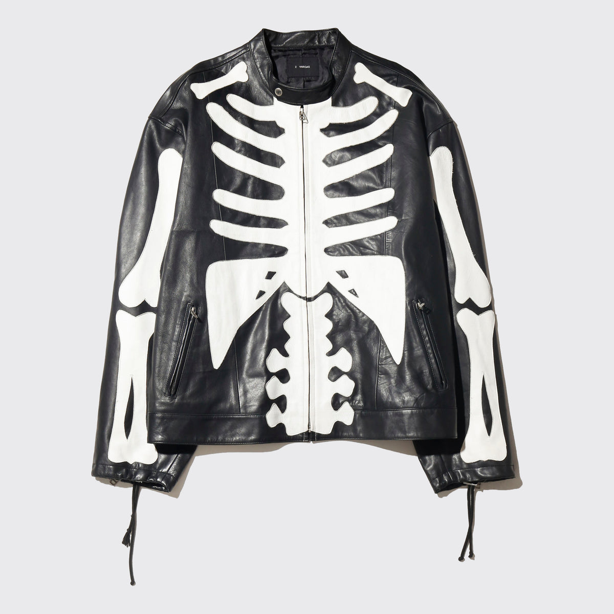 vintage zac vargas bones single leather jacket