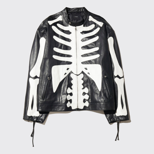 vintage zac vargas bones single leather jacket