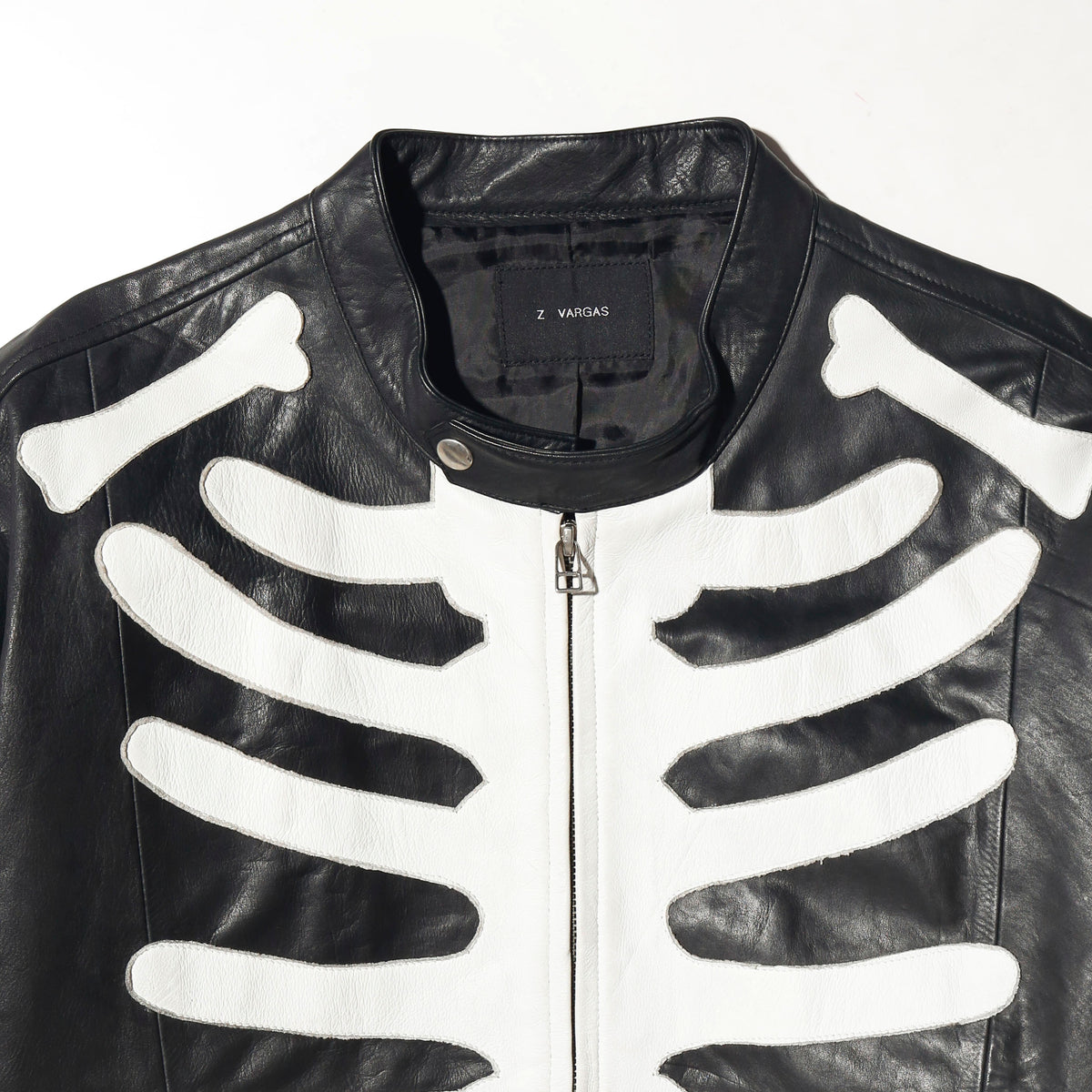 vintage zac vargas bones single leather jacket