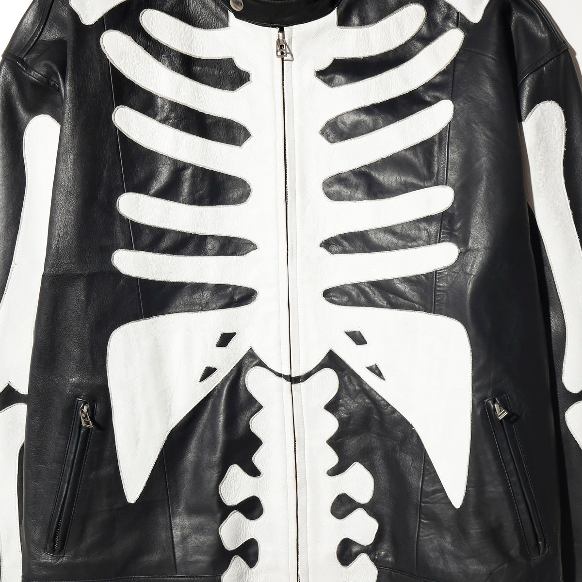 vintage zac vargas bones single leather jacket